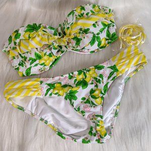 Victoria's Secret Lemon Pattern Swim Set